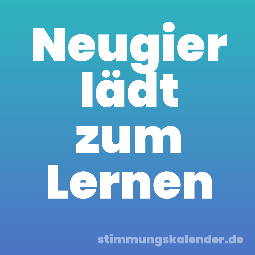 Neugier lädt zum Lernen