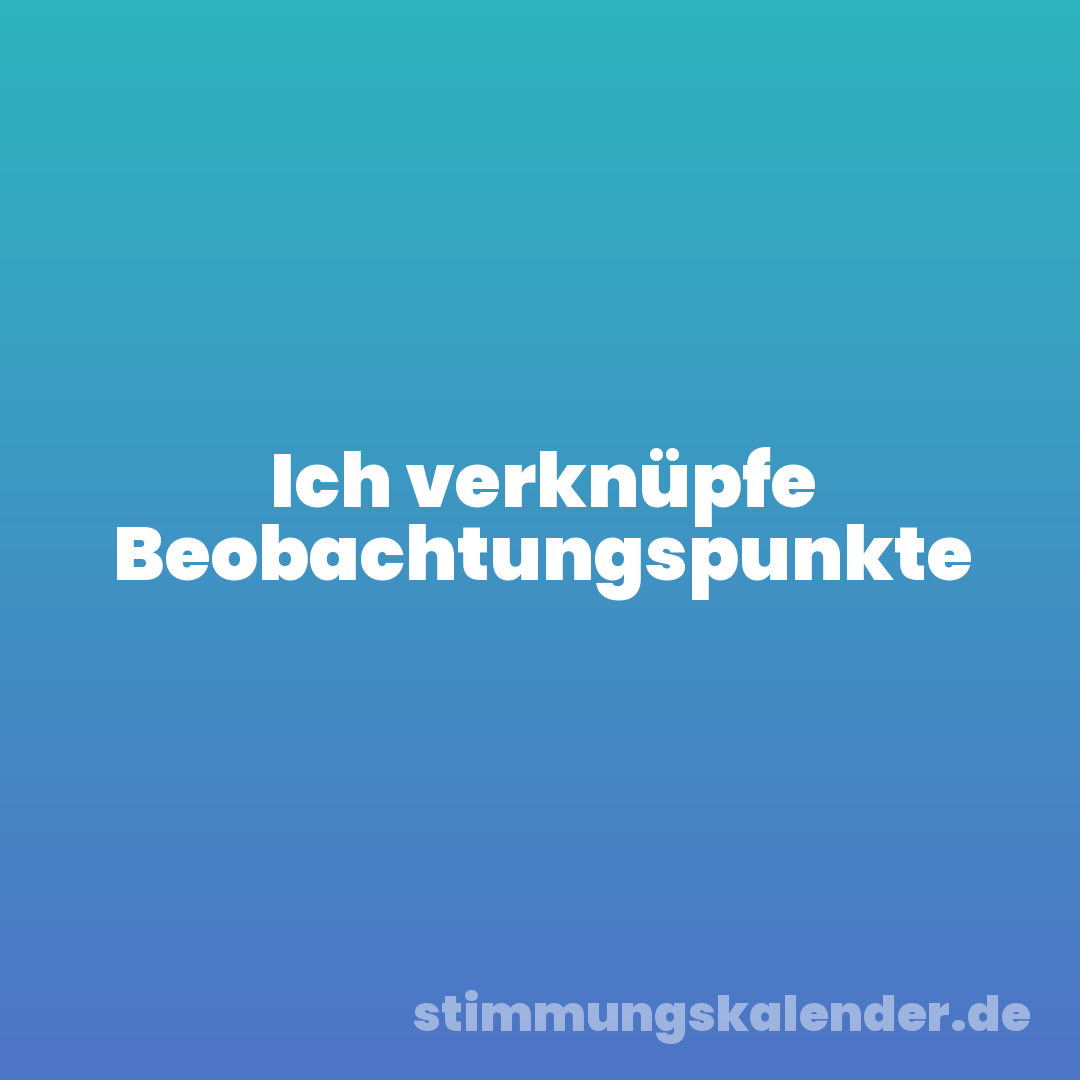 Ich verknüpfe Beobachtungspunkte