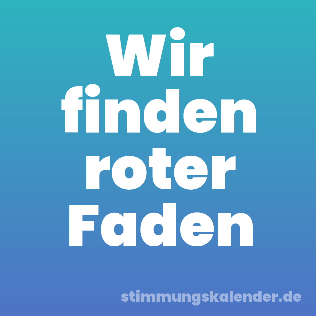 Wir finden roter Faden