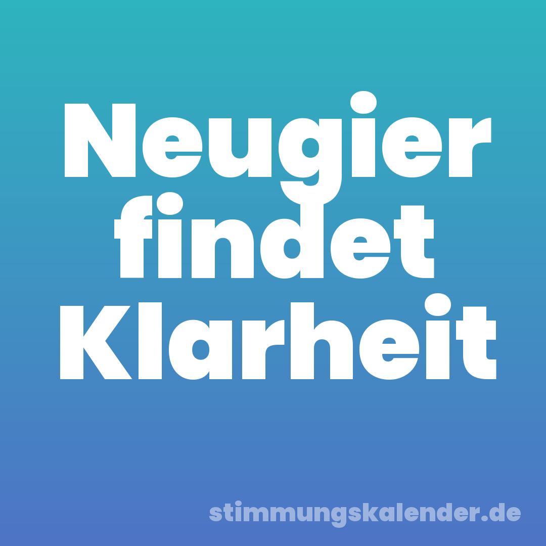 Neugier findet Klarheit