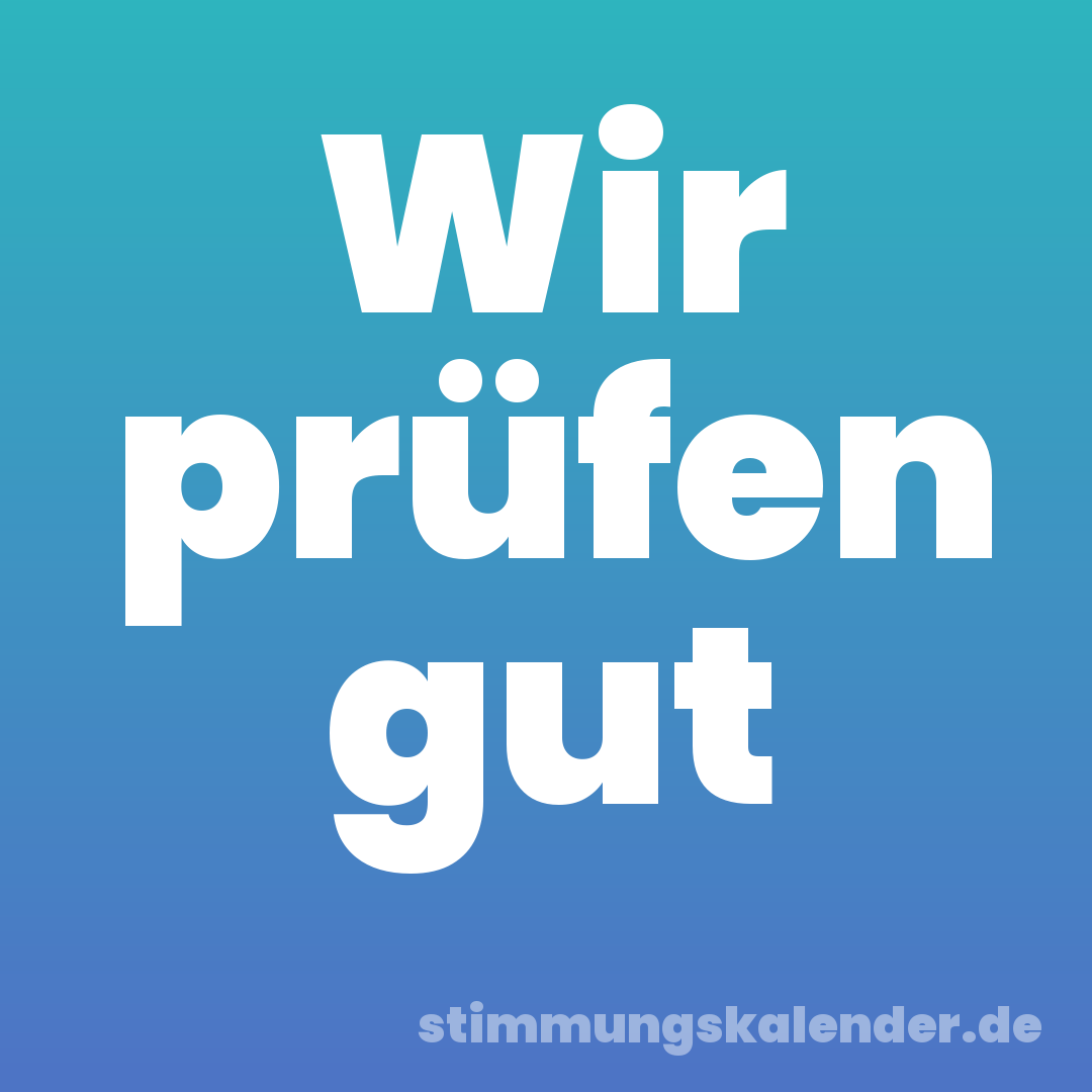 Wir prüfen gut