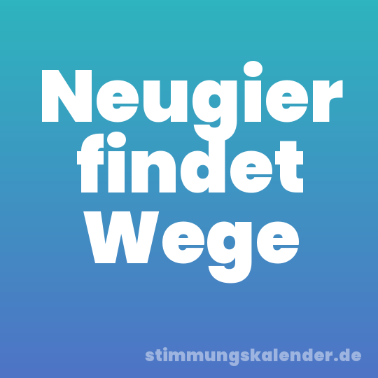 Neugier findet Wege