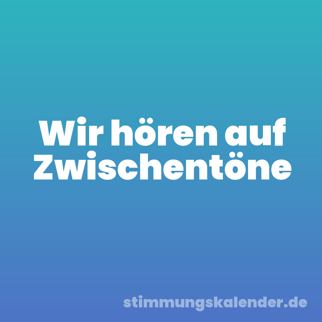 Wir hören auf Zwischentöne