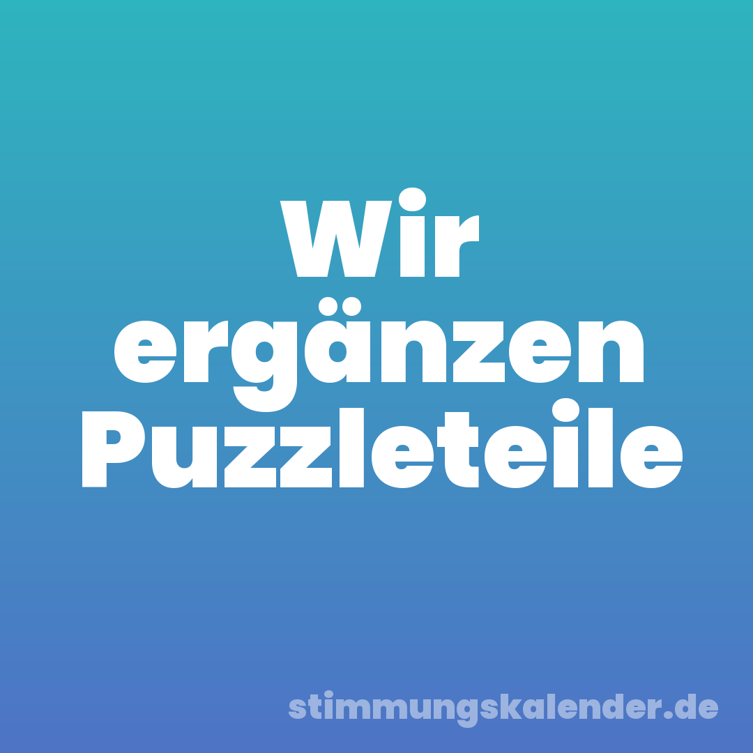 Wir ergänzen Puzzleteile
