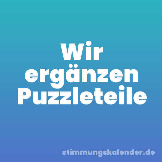 Wir ergänzen Puzzleteile