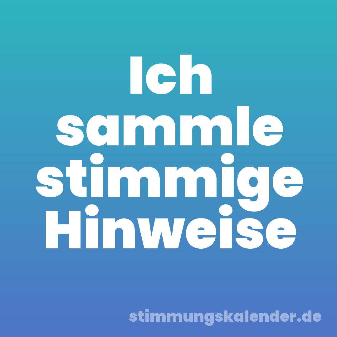 Ich sammle stimmige Hinweise
