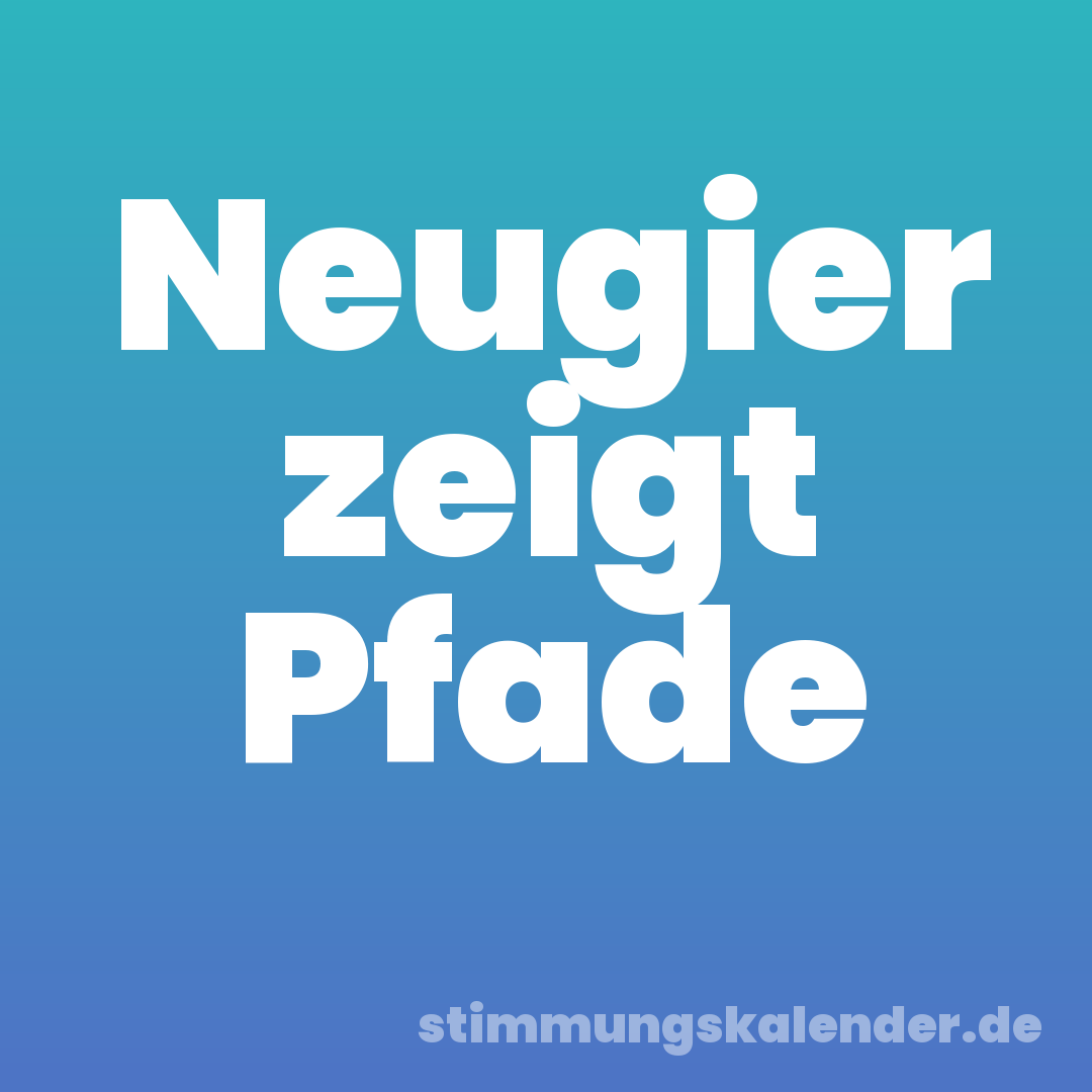 Neugier zeigt Pfade