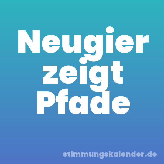 Neugier zeigt Pfade