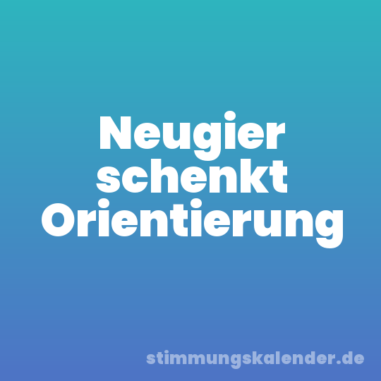 Neugier schenkt Orientierung