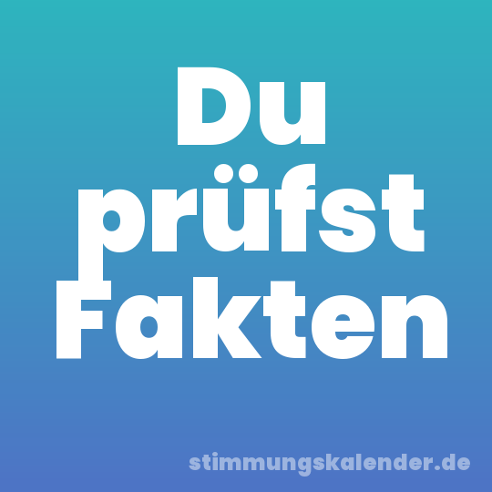 Du prüfst Fakten