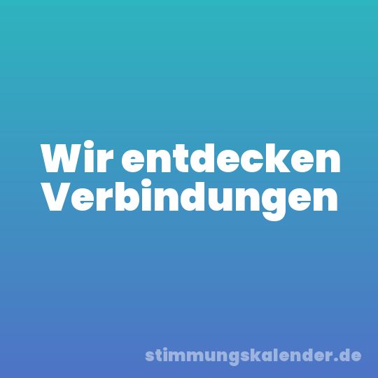 Wir entdecken Verbindungen