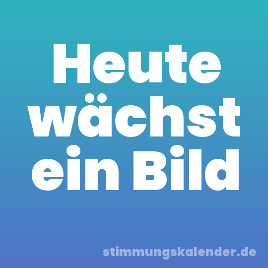 Heute wächst ein Bild