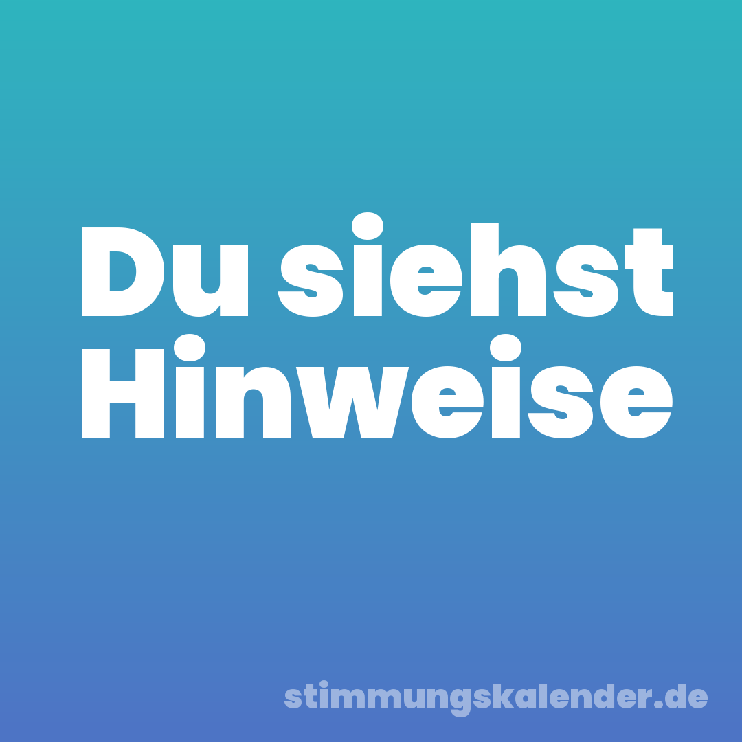 Du siehst Hinweise