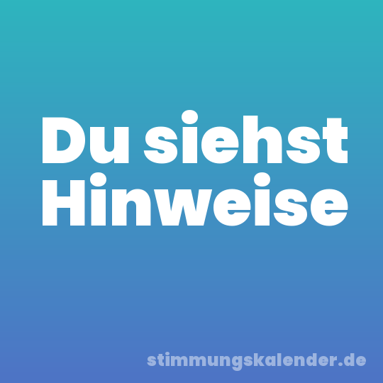 Du siehst Hinweise