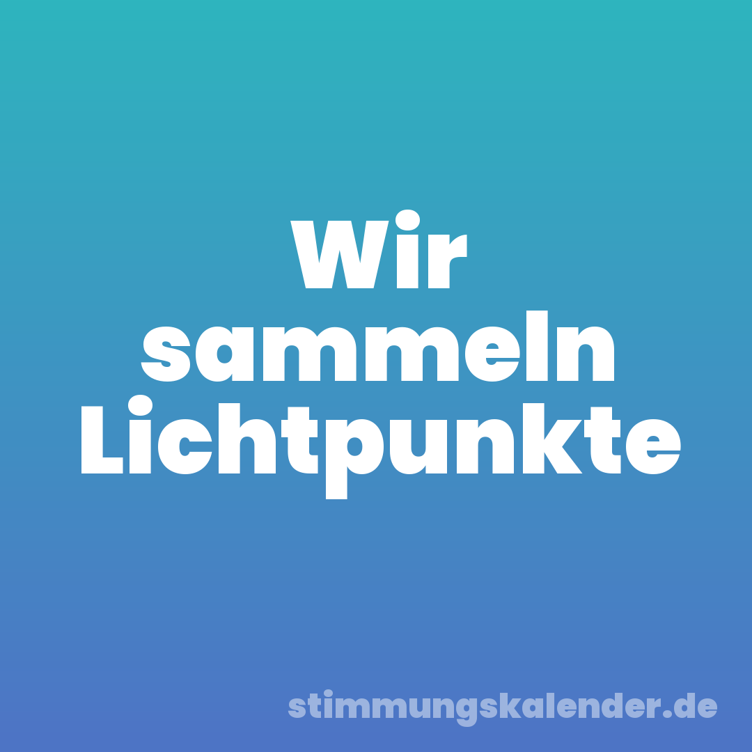Wir sammeln Lichtpunkte