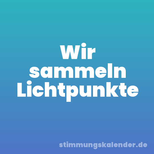 Wir sammeln Lichtpunkte
