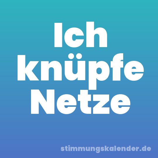 Ich knüpfe Netze