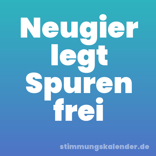 Neugier legt Spuren frei