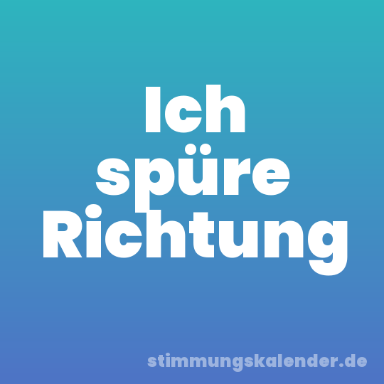 Ich spüre Richtung
