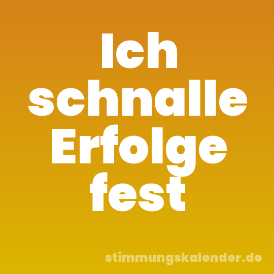 Ich schnalle Erfolge fest