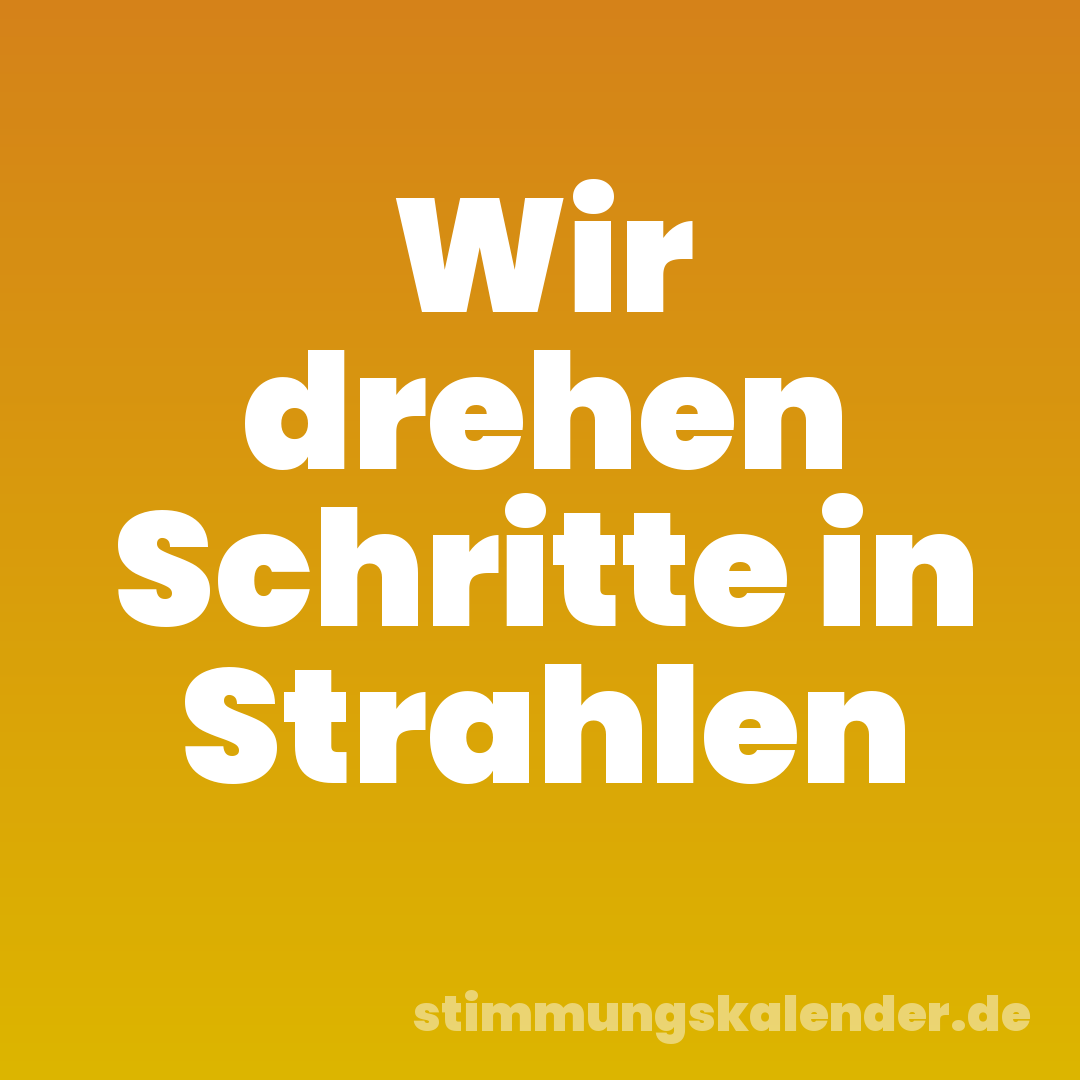 Wir drehen Schritte in Strahlen