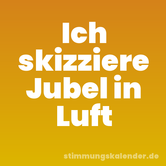 Ich skizziere Jubel in Luft