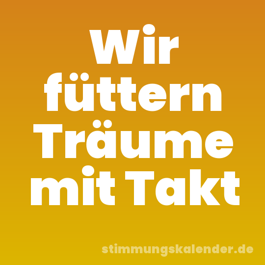 Wir füttern Träume mit Takt