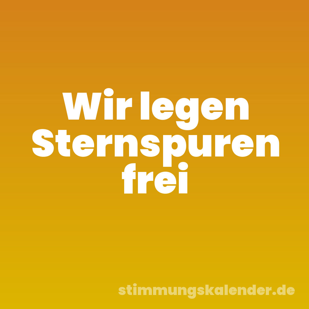 Wir legen Sternspuren frei