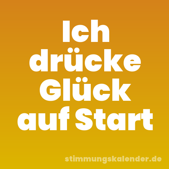 Ich drücke Glück auf Start