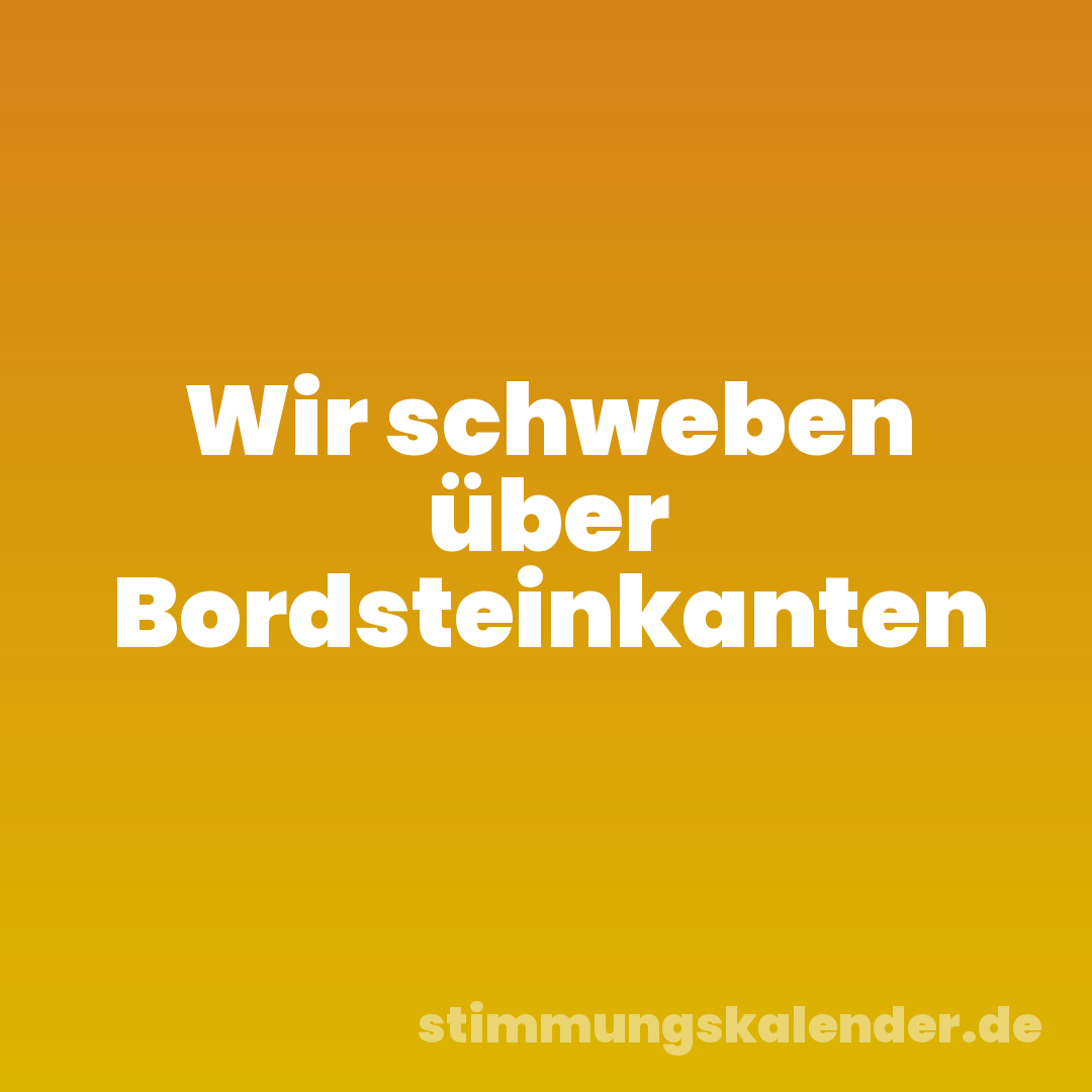 Wir schweben über Bordsteinkanten