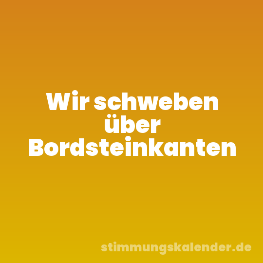 Wir schweben über Bordsteinkanten