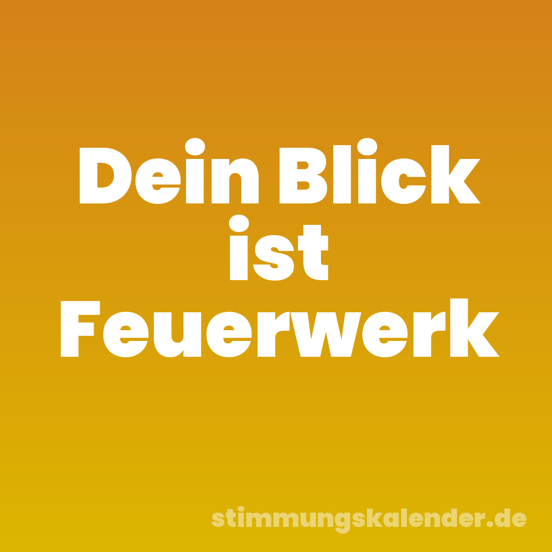 Dein Blick ist Feuerwerk