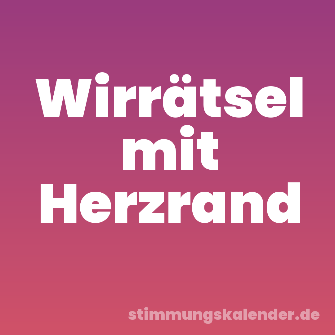 Wirrätsel mit Herzrand