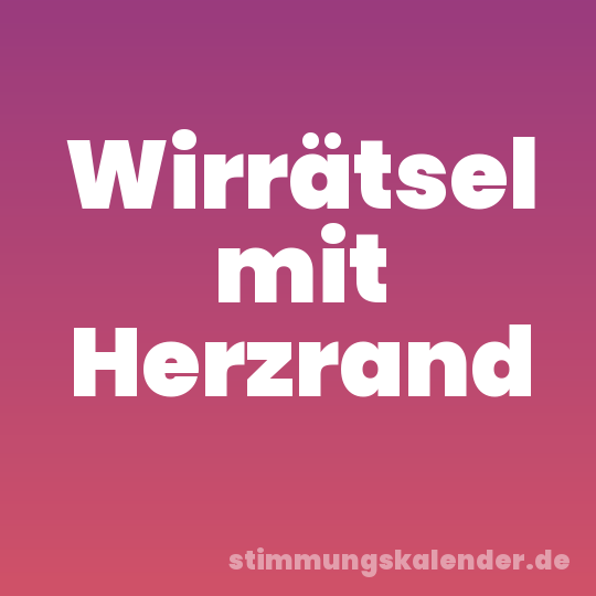 Wirrätsel mit Herzrand