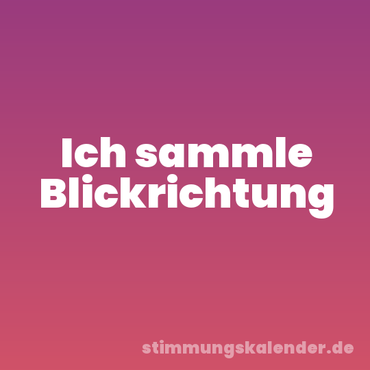 Ich sammle Blickrichtung