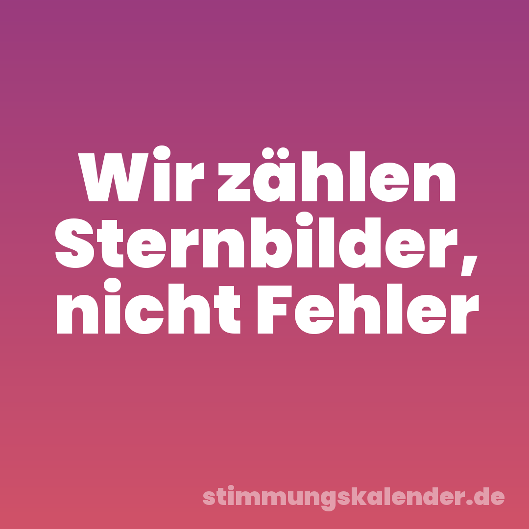 Wir zählen Sternbilder, nicht Fehler