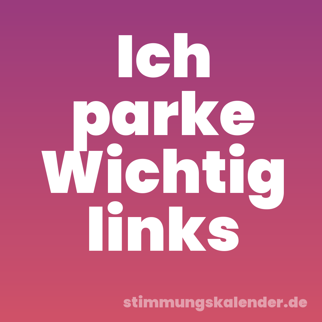 Ich parke Wichtig links