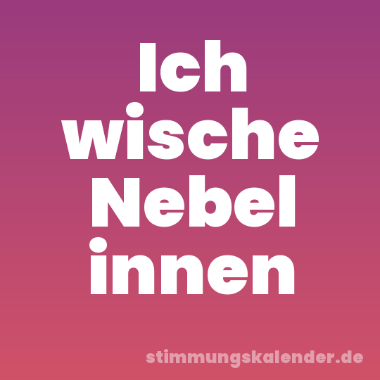 Ich wische Nebel innen