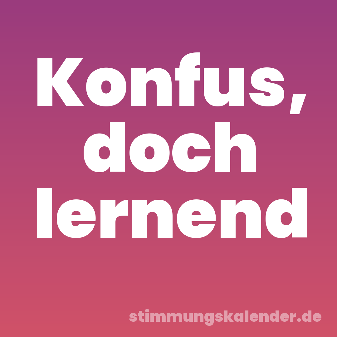 Konfus, doch lernend