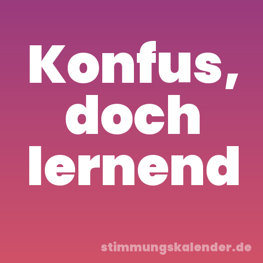Konfus, doch lernend