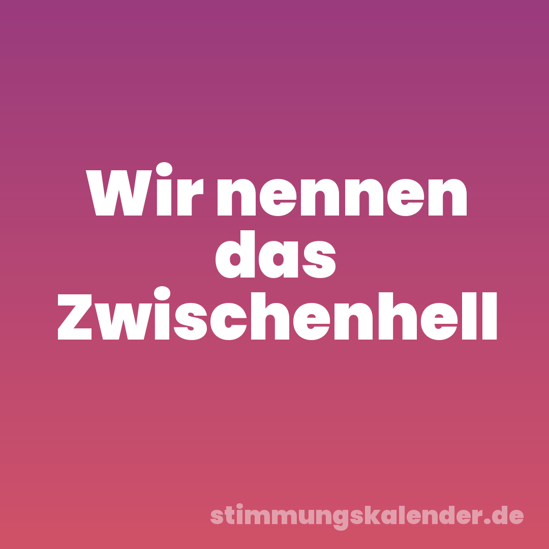 Wir nennen das Zwischenhell