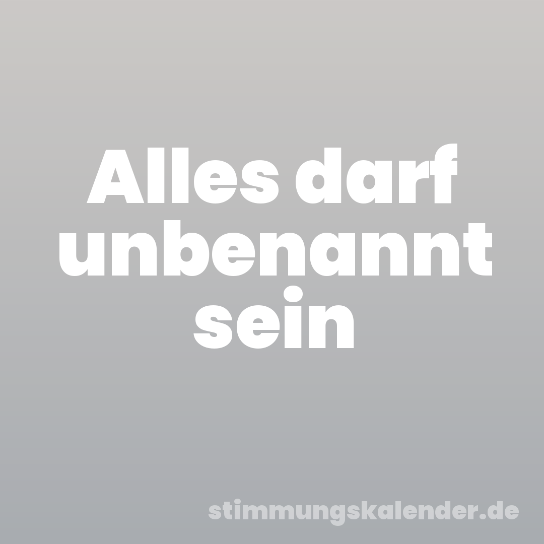Alles darf unbenannt sein