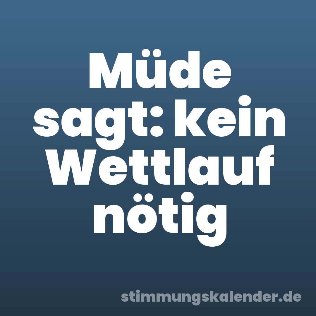Müde sagt: kein Wettlauf nötig