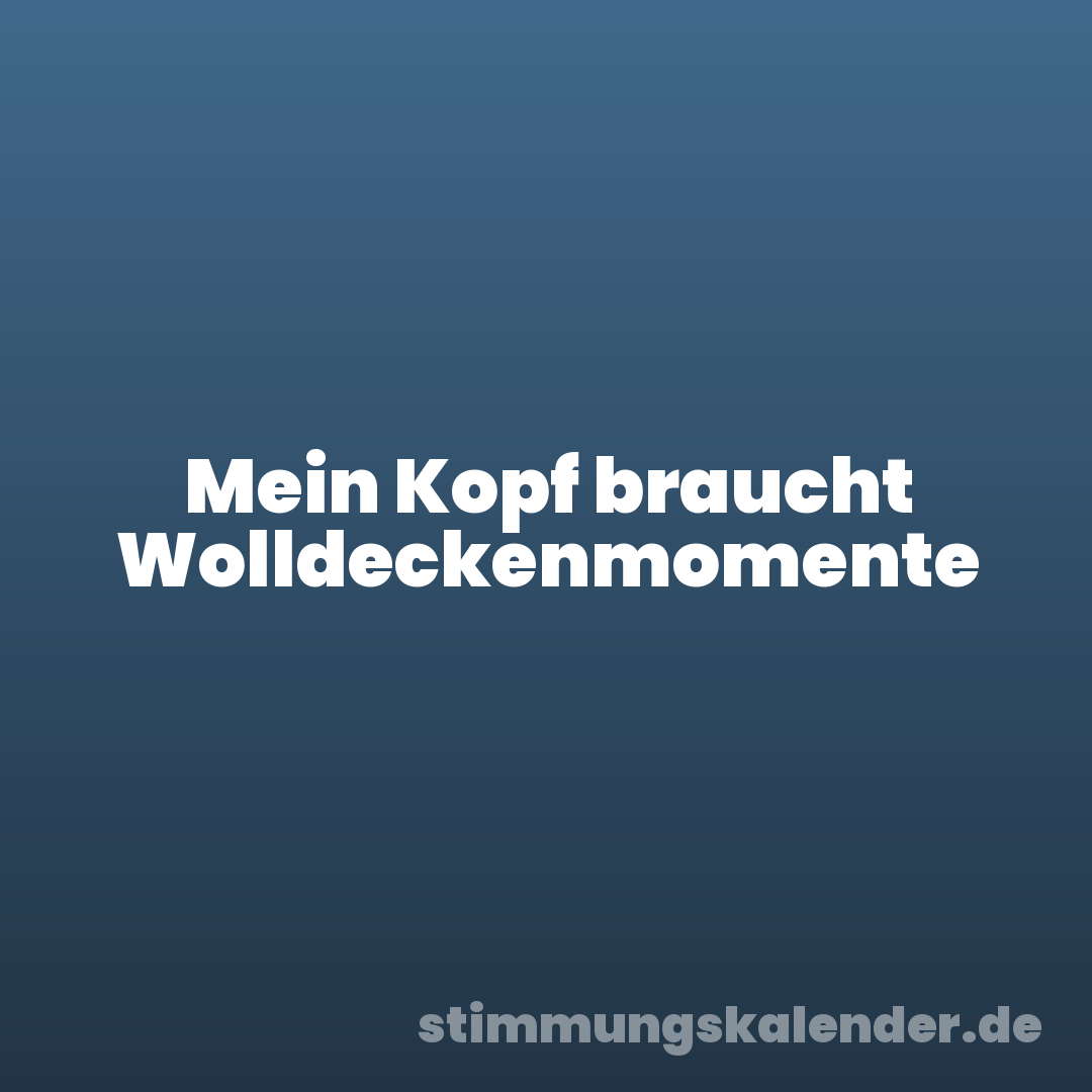 Mein Kopf braucht Wolldeckenmomente