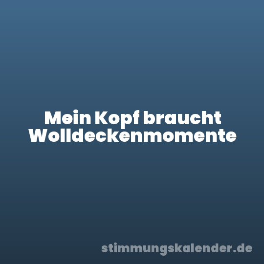 Mein Kopf braucht Wolldeckenmomente