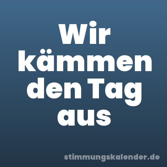 Wir kämmen den Tag aus