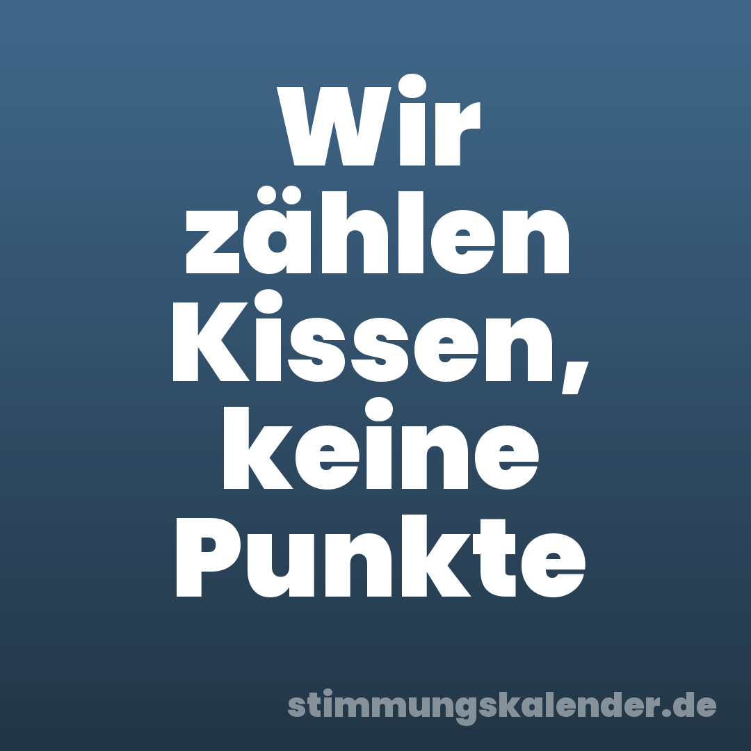 Wir zählen Kissen, keine Punkte