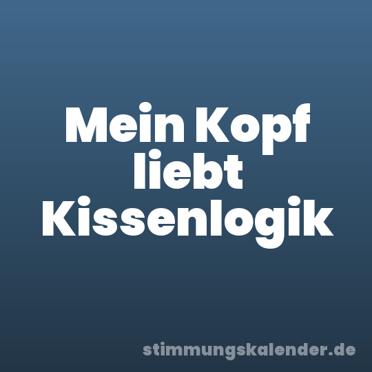 Mein Kopf liebt Kissenlogik