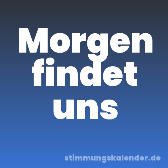 Morgen findet uns
