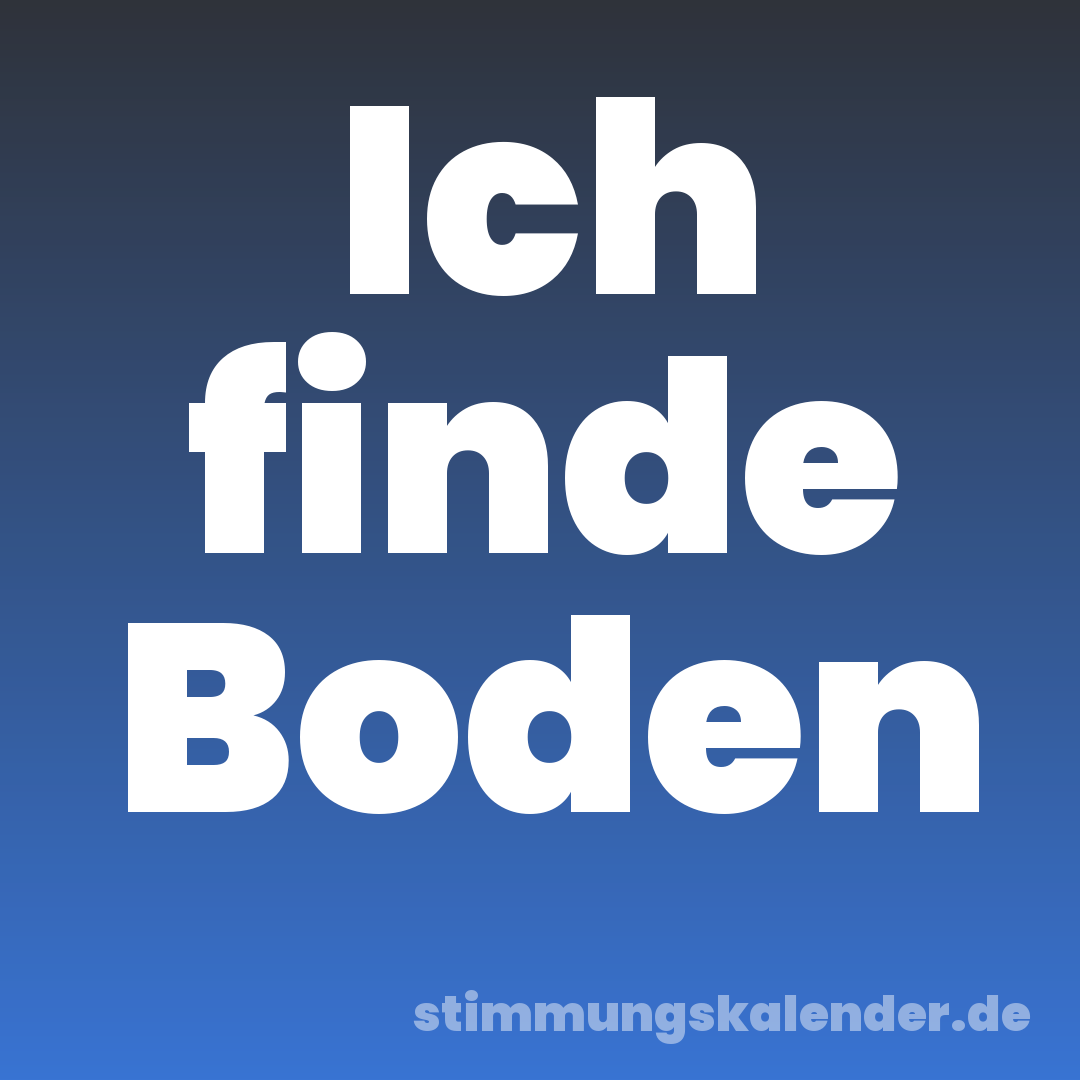 Ich finde Boden